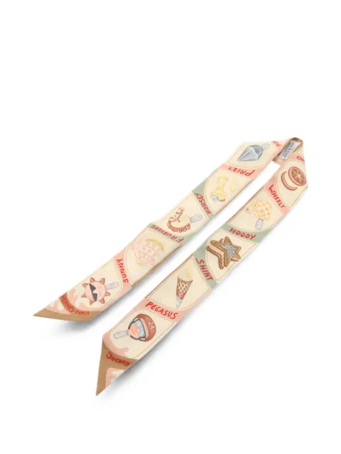 Hermès Pre-Owned 2010 Funny Ice Cream twill scarf Neutrals 1073956
