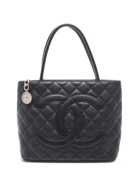 CHANEL Pre-Owned 2000-2002 Medallion tote bag Black 10815936336878