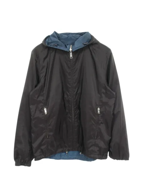 Prada Pre-Owned 2000s reversible hooded jacket Black 1079583