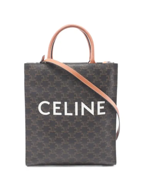 Celine Pre-Owned 2010s Triomphe logo-print tote bag Brown 1081161