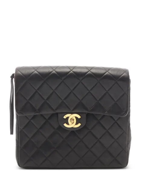 CHANEL Pre-Owned 1994-1996 Matelassé chain backpack Black 10811543752204