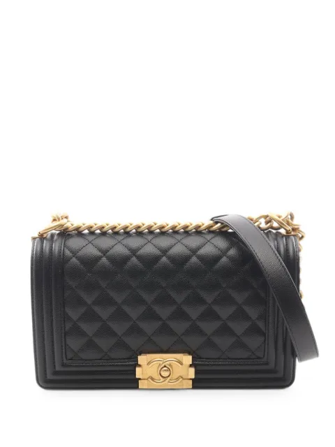 CHANEL Pre-Owned Boy quilted shoulder bag Black 1081159KP8K20X5