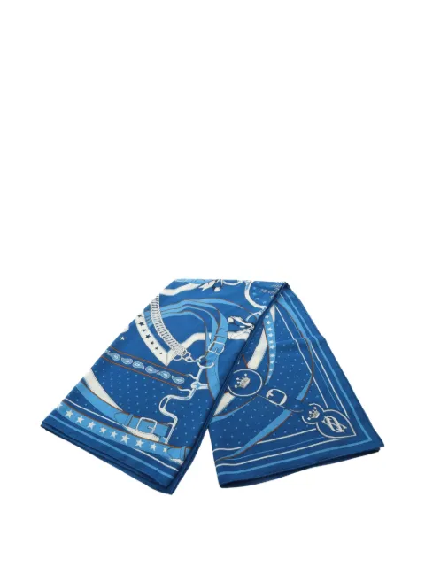 Hermès Pre-Owned 2010s La Promenade du Matin scarf Blue 1077720