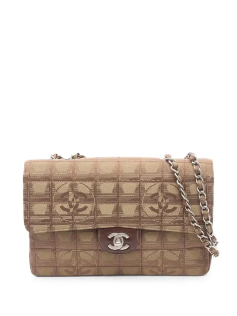 CHANEL Pre-Owned 2002-2003 New Travel Line chain shoulder bag Neutrals 10813477142086