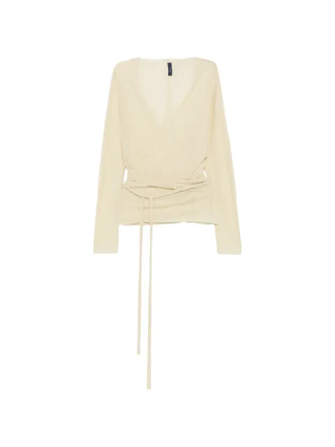 Soeur Luth wrap-style blouse Neutrals TSH1408LUTH