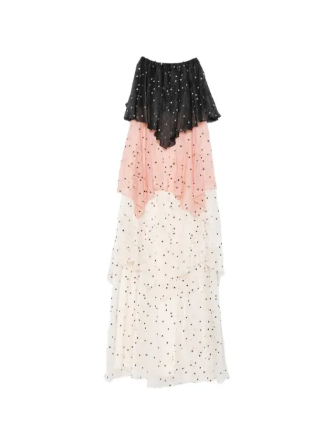 Aje Songstress polka-dot ruffled gown Neutrals 26SS5763