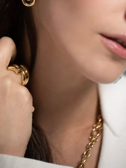 David Webb bent nail earrings Gold 23526E1PYXXX