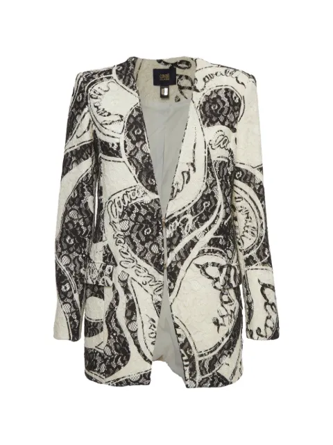 Cavalli Class lace tailored blazer Neutrals 1302277