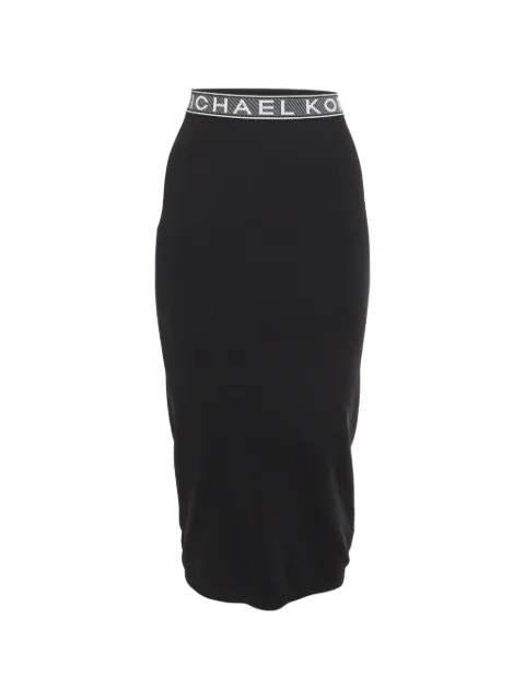 Michael Kors Vintage logo-tape stretch knit skirts Black 1332440