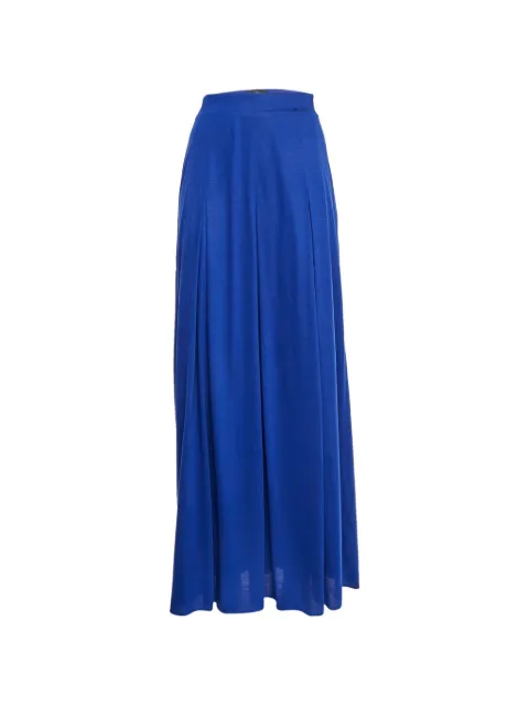 Roberto Cavalli zip-up pleated maxi skirt Blue 1326787