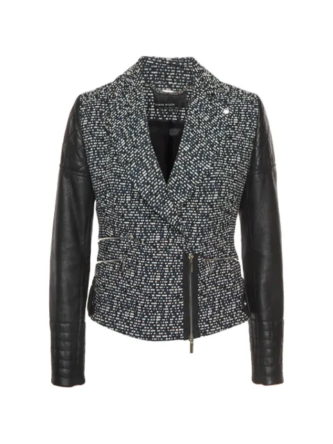 Karen Millen tweed biker jacket Black 1330960