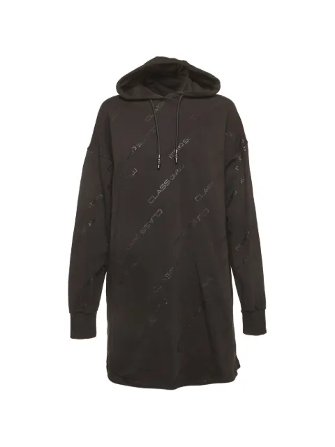 Cavalli Class logo-print oversized hoodie Black 1303223