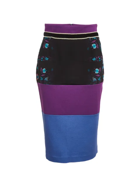 Roberto Cavalli floral-print skirt Blue 1326749