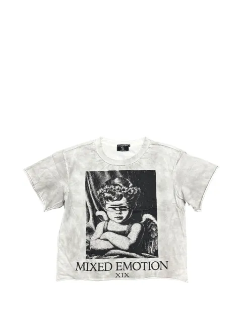 Mixed Emotion XIX graphic-print oversized T-shirt White MIXE054