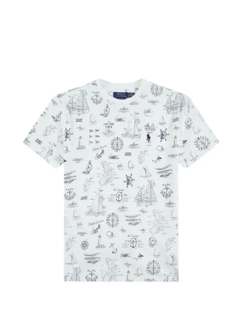 Polo Ralph Lauren nautical-print T-shirt White 710B18913001
