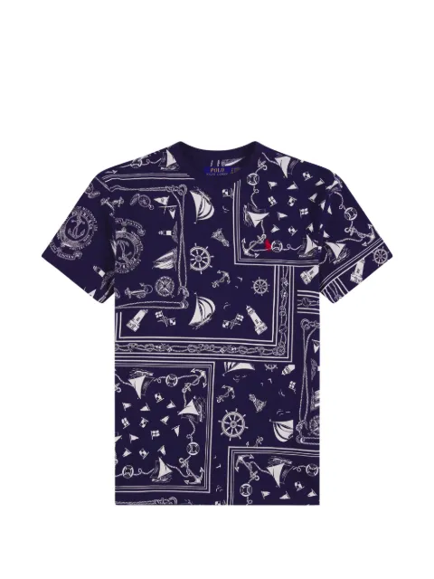 Polo Ralph Lauren bandanna-print T-shirt Blue 710B18914001