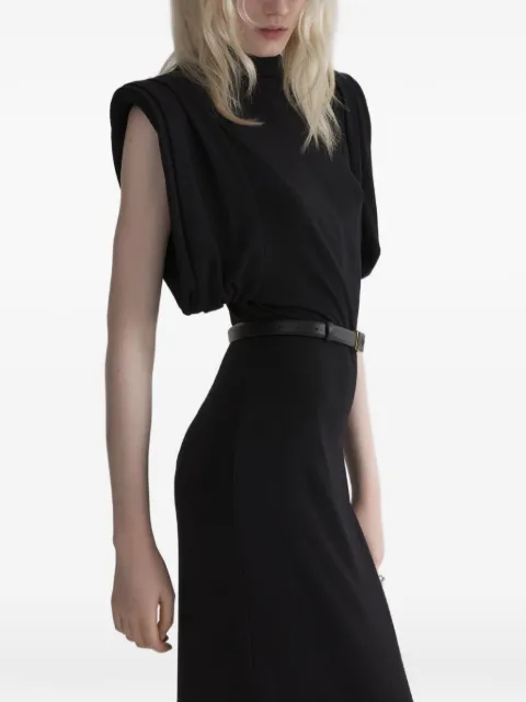 Mugler draped sleeveless gown Black 26F1RO18731038