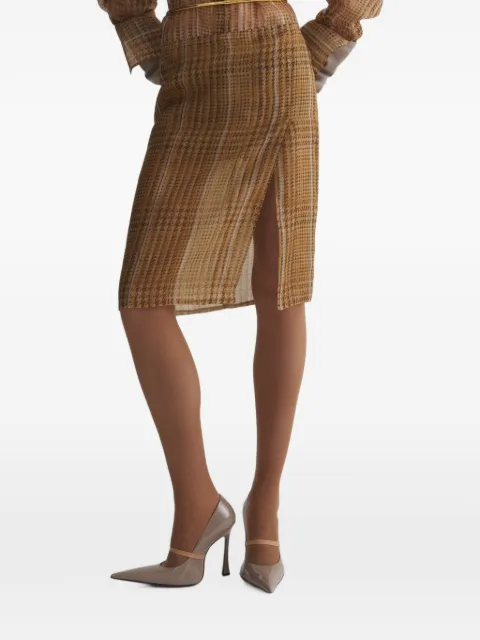 Mugler organza wrap skirt Neutrals 26F1JU0605397