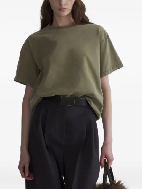 Mugler short sleeves logo T-shirt Green 26F3TS01286032