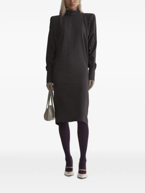 Mugler midi bat sleeves dress Brown 26F1RO18824991