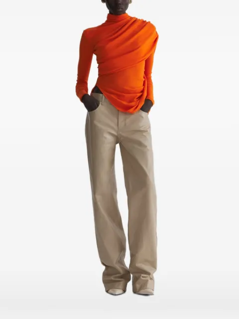 Mugler cascade sleeves top Orange 26F1TO09051038