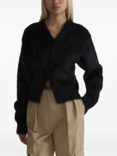 Mugler brushed knit cardigan Black 26F2TO09141145