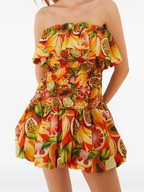 FARM Rio Fruit Garden ruffled dress Orange 355652