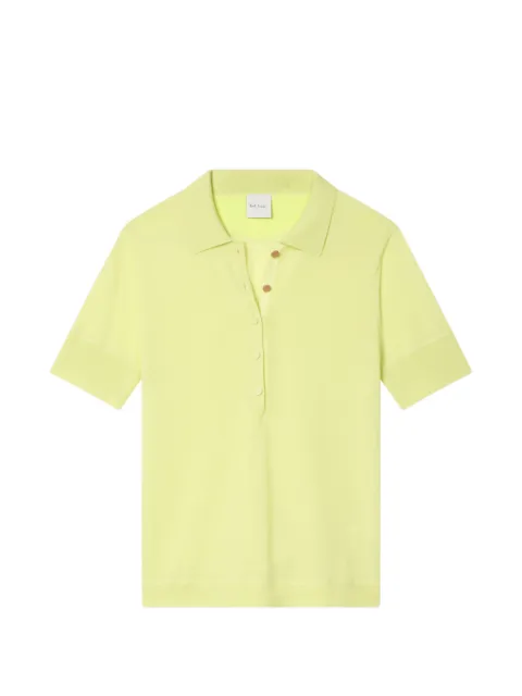 Paul Smith merino wool-blend lime polo shirt Yellow W1R890NW11271