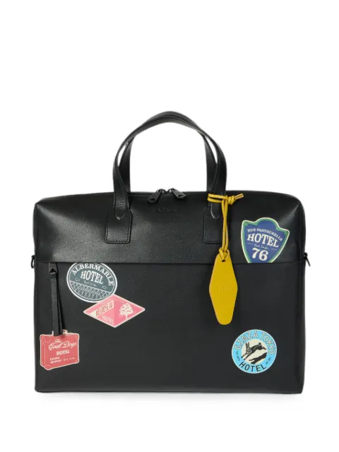 Paul Smith black 'Hotel Stickers' leather folio Black M1A8345WSTAMP