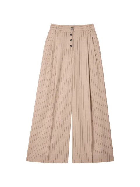 Paul Smith sand pinstripe wide leg trousers Neutrals W1R401TW11261