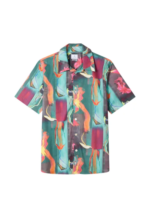 PS Paul Smith Glitch Floral print shirt Green M2R896ZW22709