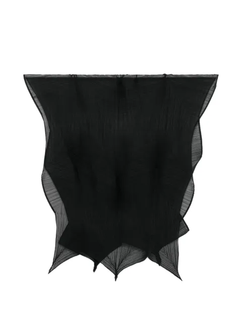 Pleats Please Issey Miyake asymmetric-design scarf Black PP67AD191