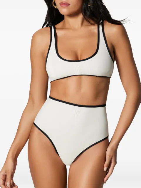 Kiki de Montparnasse contrast-trim high-waist bikini bottoms Neutrals HS2610B018