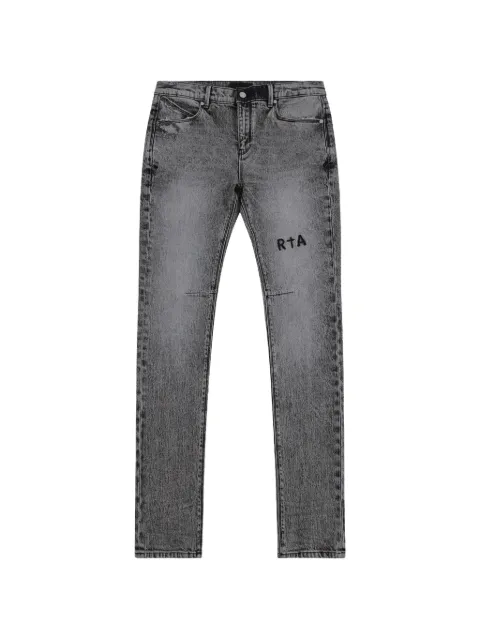 RTA Clayton logo-patch jeans Grey MCHPD1305J1182