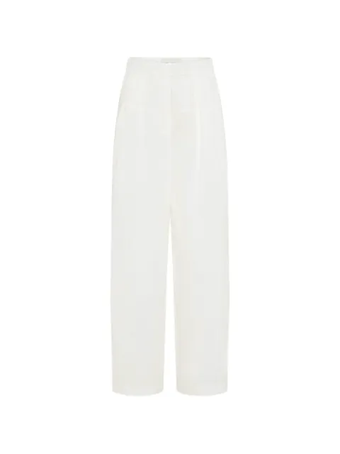 St. Agni pleated wide-leg trousers White S2627170