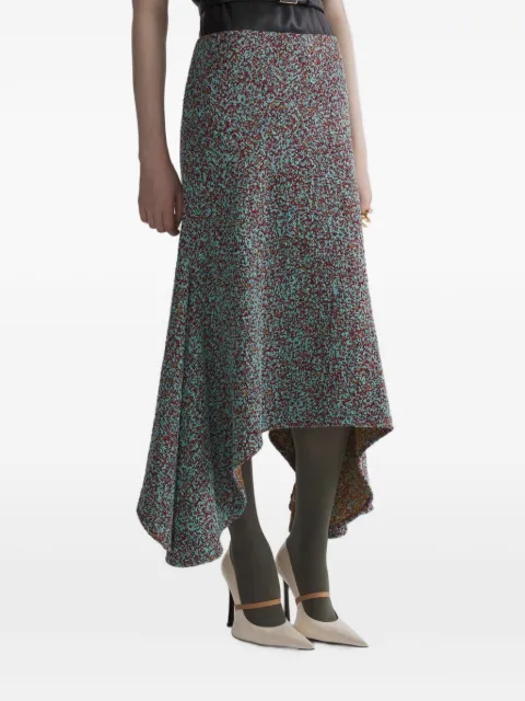 Mugler midi asymetric fluid skirt Neutrals 26F1JU06031046