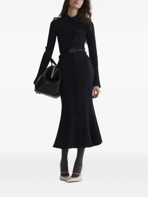 Mugler military shirt dress Blue 26F1RO18601035