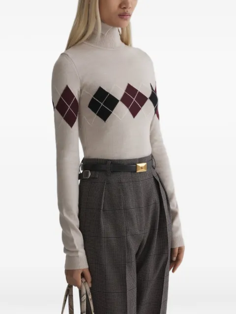 Mugler argyle top Neutrals 26F2TO09081146