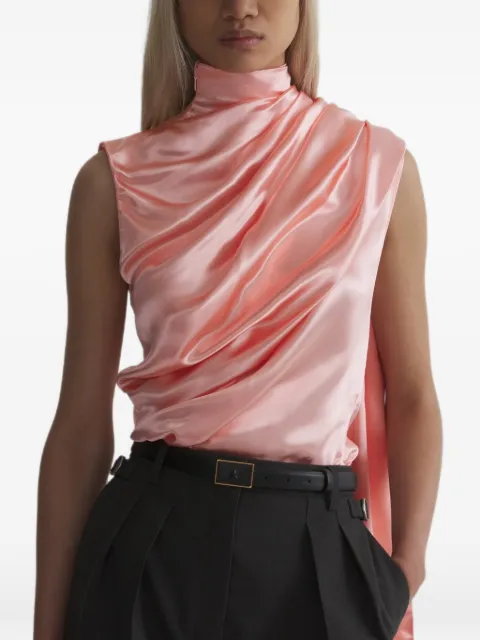 Mugler scarf sleeveless top Pink 26F1TO09181045