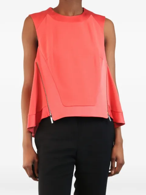 Elie Saab sleeveless top Pink PINKSLEEVELESSZIPFRONTTOP