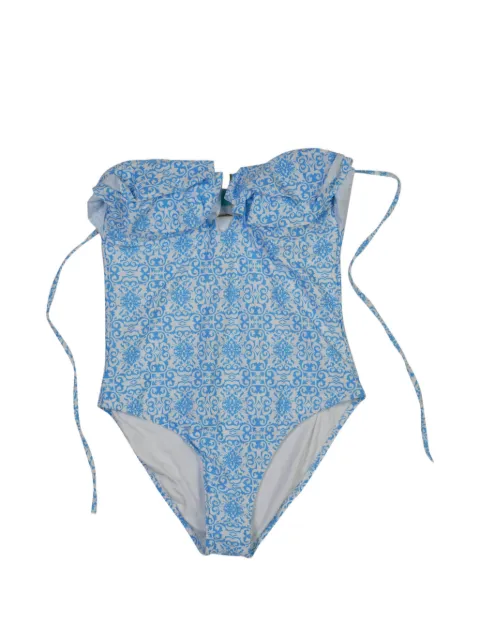 Melissa Odabash floral-print swimsuit Blue BLUEFLORALBANDEAUSWIMSUIT