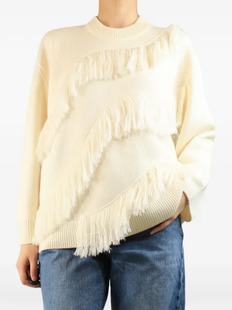 Ulla Johnson Ina fringed sweater Neutrals CREAMINAFRINGEDWOOLSWEATER