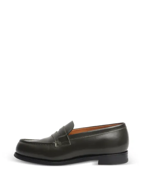 J.M. WESTON 180 leather loafers Green DARKOLIVE180LOAFERS