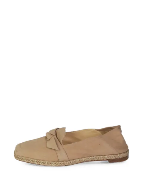 Alexandre Birman knot-detail square-toe espadrilles Neutrals NEUTRALSUEDEESPADRILLES