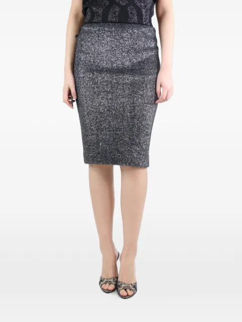 Jil Sander Pre-Owned Lurex-knit mini skirt Grey SILVERLUREXSKIRT