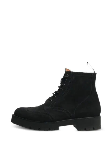Jimmy Choo Pre-Owned brogue lace-up ankle boots Black BLACKSUEDEANKLEBOOTS