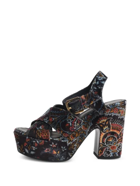 Etro Pre-Owned Paisley heeled sandals Black MULTICOLOURPAISLEYPLATFORMSANDALS