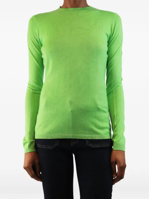 Gabriela Hearst fine-knit long-sleeve top Green LIMEFINEKNITSWEATER