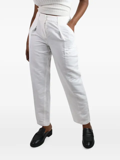 Luisa Cerano loose-fit pleated trousers White WHITELOOSEFITLINENTROUSERS