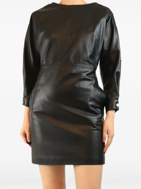 Red Valentino Vintage leather mini dress Black BLACKLEATHERMINIDRESS